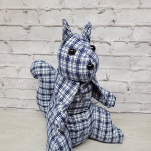 Memory Squirrel made from a loved ones clothing