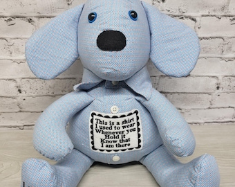 Memorial Dog made from a loved ones clothing