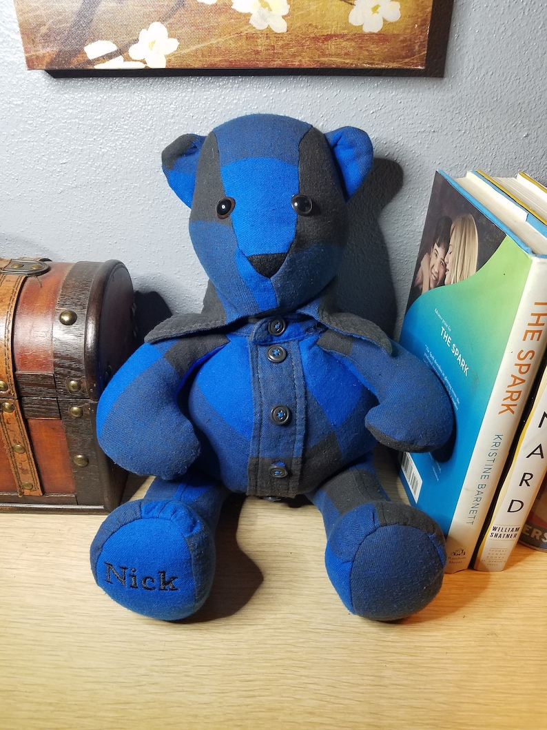 Memory Bear Gift Certificate Bear with Embroidery on the foot