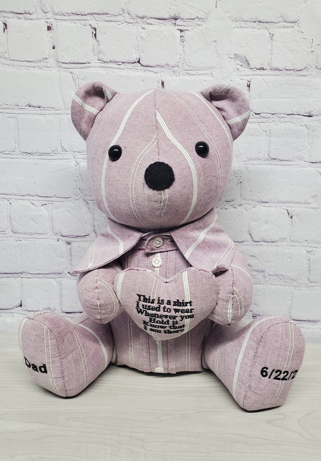 Memory Bear Made From a Loved Ones Shirt - Etsy