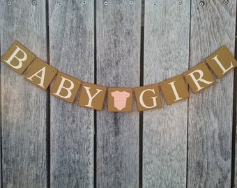 It's a girl banner, baby shower banner, baby girl banner, baby shower sign, baby shower decorations