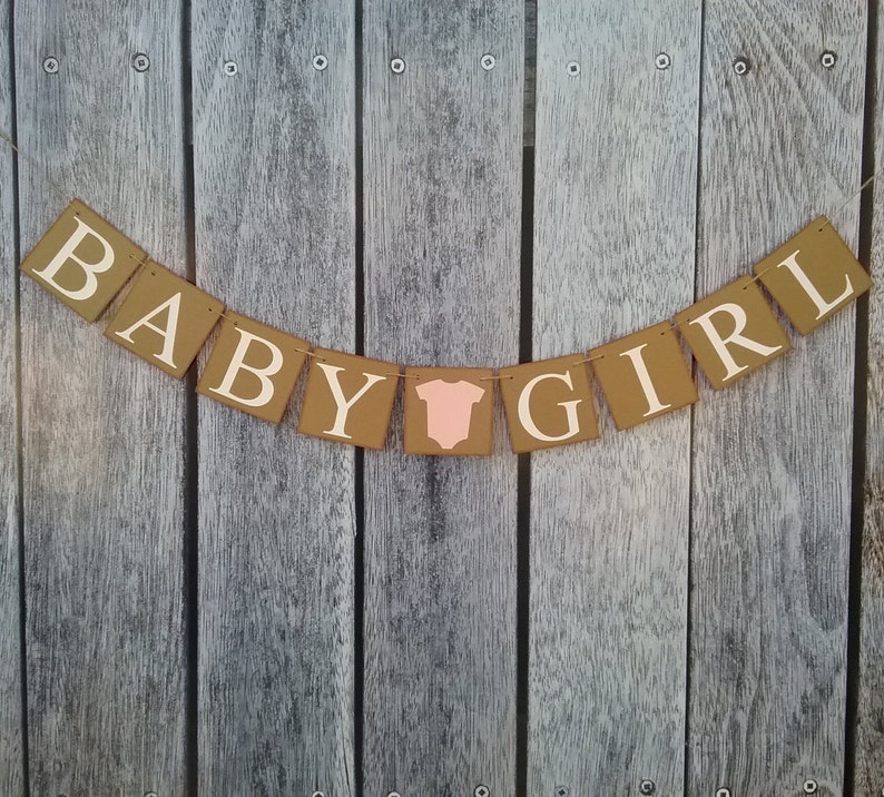 It's a girl banner baby shower banner baby girl banner Etsy