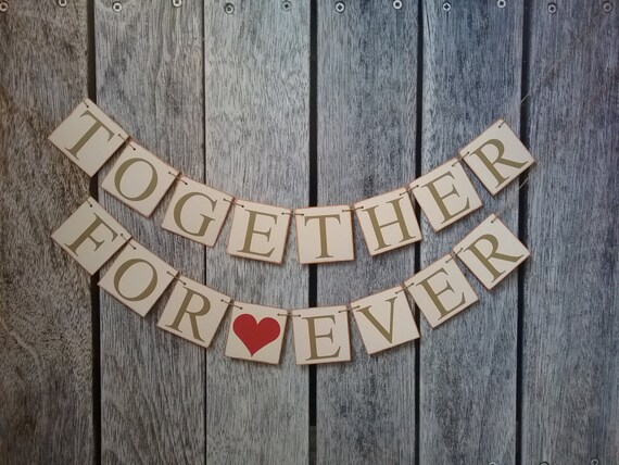 Anniversary Banner Wedding Decorations Just Married Banner Etsy
