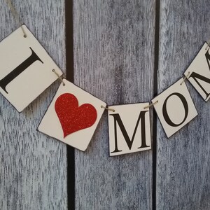 Mother's day banner, I love mom banner, happy mothers day banner, love banner, mothers day love banner, photo prop image 2