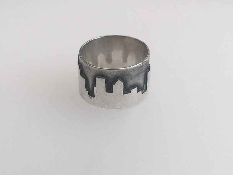 Sterling Silver /'Cityscape/' ring
