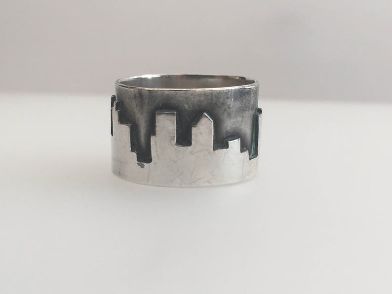 Sterling Silver /'Cityscape/' ring