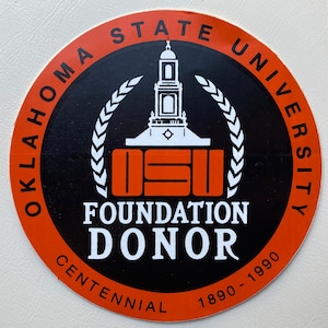 Foundation Donor Oklahoma State University Decal