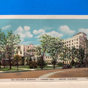 Kinder Krankenhaus Denver Leinen Postkarte