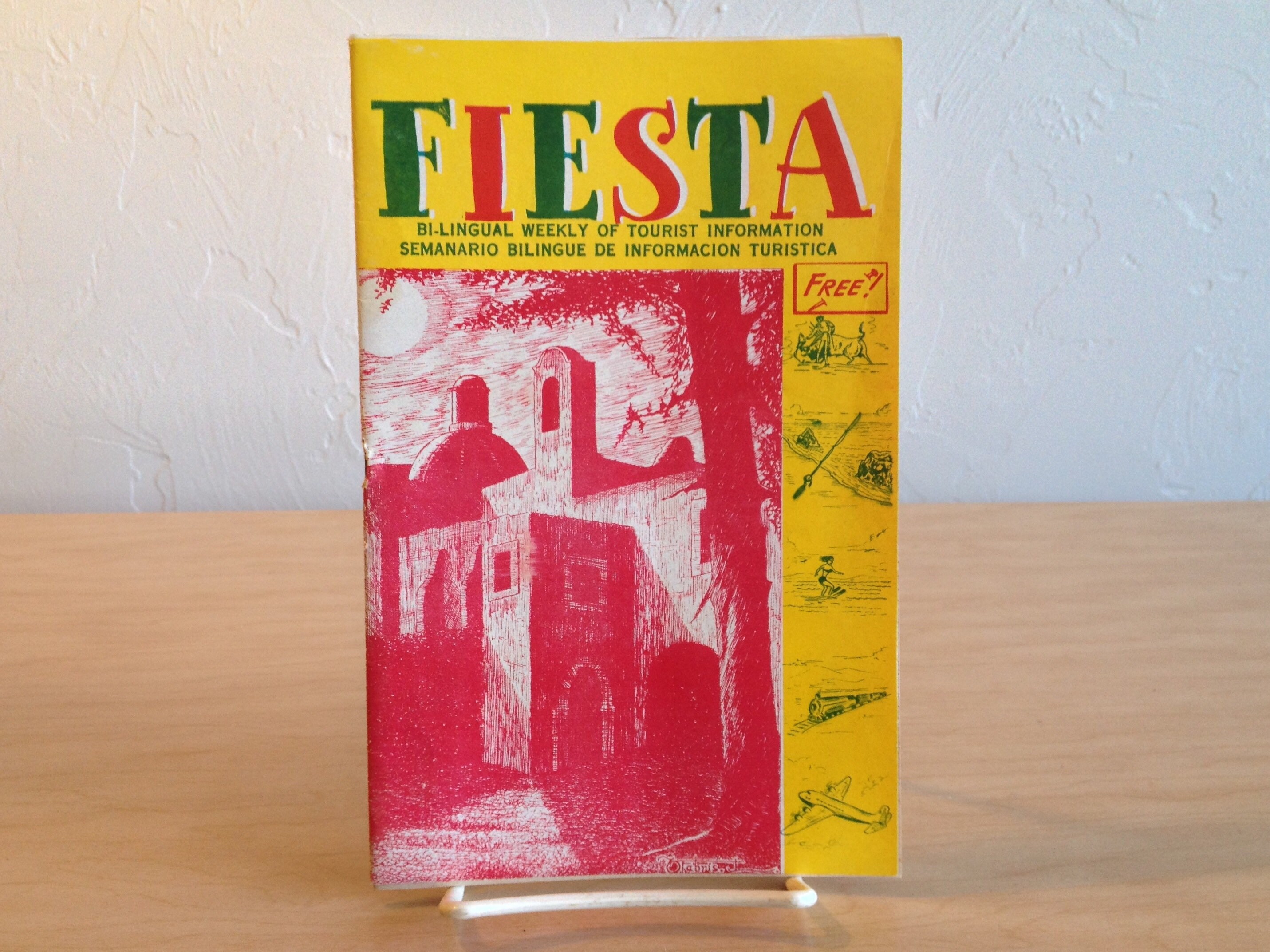 Fiesta Bi-Lingual Weekly Of Tourist Information Mexico 1955