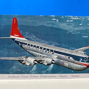 Carte postale Boeing Stratocruiser de Northwest Orient Airlines