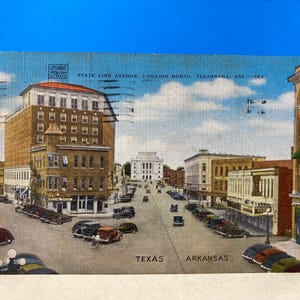 Cartolina di State Line Avenue a Texarkana