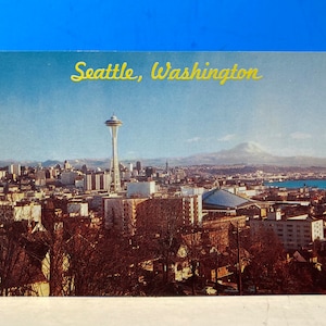 Coucher de soleil sur le mont Rainier carte postale Seattle