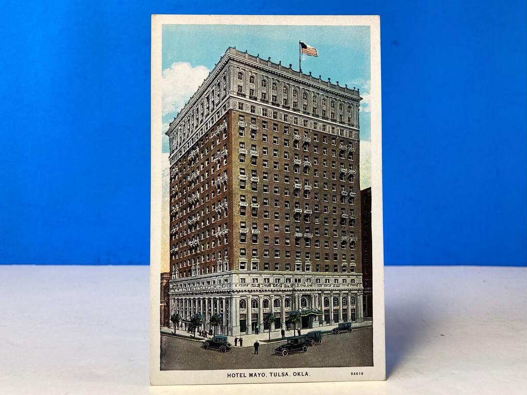 The mayo hotel tulsa oklahoma postcard unused etsy