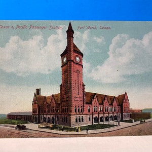 Carte postale Station de passagers du Texas et du Pacifique Fort Worth Tex