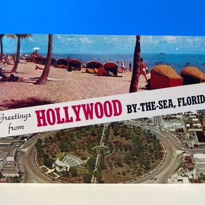 Hollywood junto al mar Postal