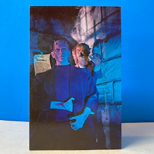Postal de Frankenstein y Wolf Man