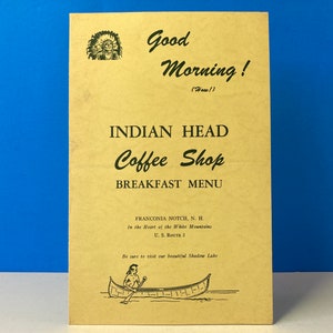 Menu de café da manhã da cafeteria Indian Head