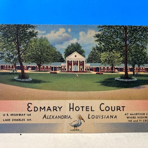 Carte postale lin de la cour de l'hôtel Edmary