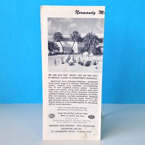 St. Petersburg Normandy Motel Apartments Brochure