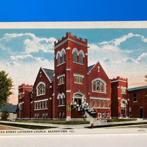 Sixth Street Lutheran Church Beardstown Cartolina