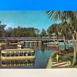 Florida es Silver Springs Glasboden Boote Postkarte