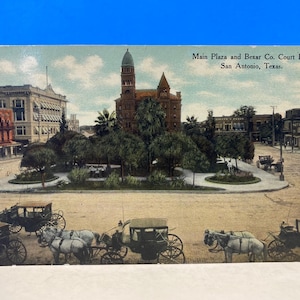 Carte postale Main Plaza et palais de justice du comté de Bexar