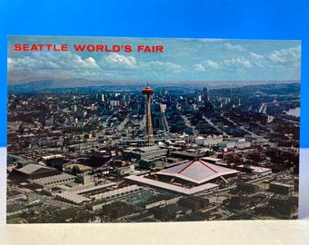 Aerial View Seattle World's Fair Postcard