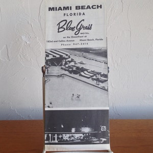 Brochure di Miami Beach Florida Blue Grass Motel