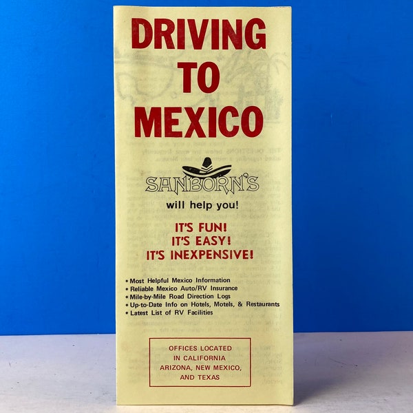 Driving To Mexico Brochure