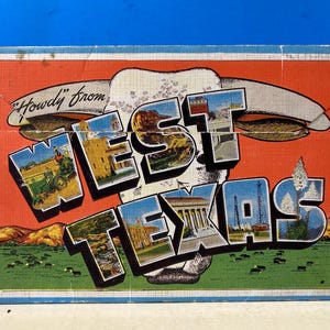 Souvenirposter voor West-Texas