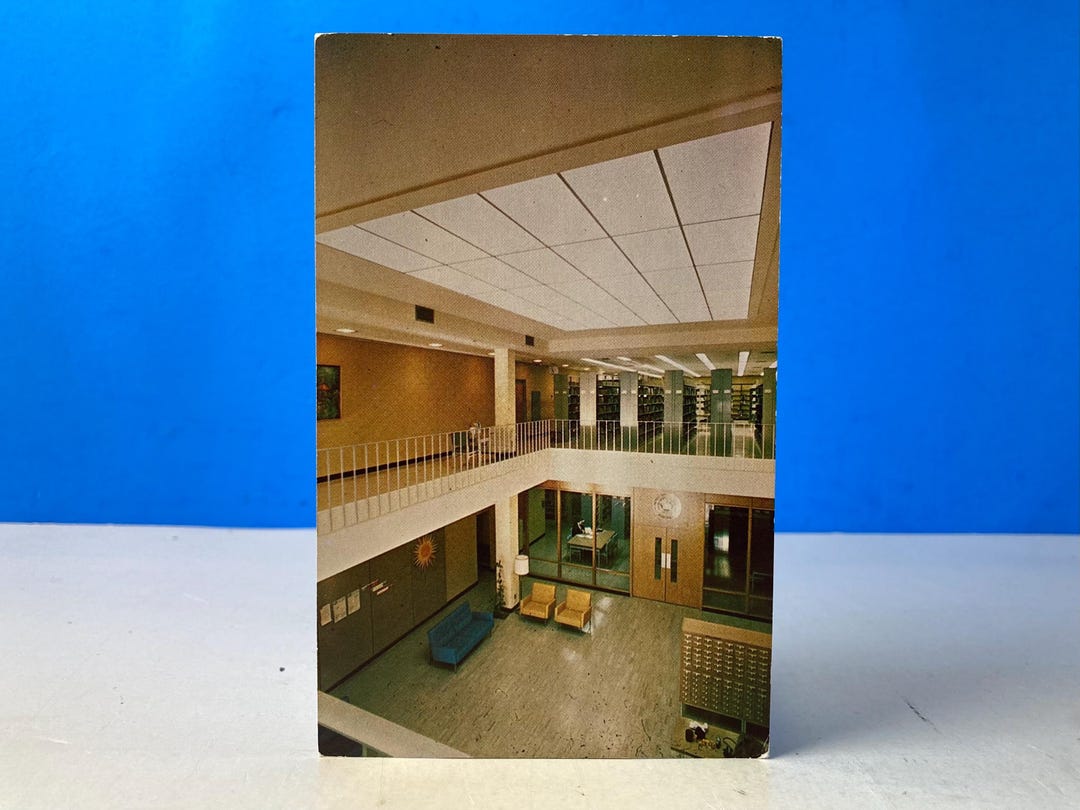 Bw Ritter Library Foyer Cardinal Ritter Library Postcard - Etsy