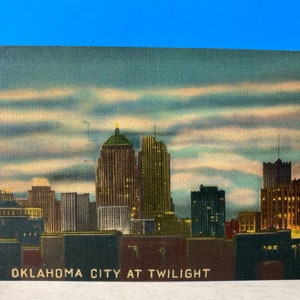 Cartão Postal Oklahoma City No Crepúsculo