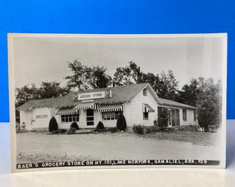 Baer's Grocery Store Arkansas RPPC Postcard