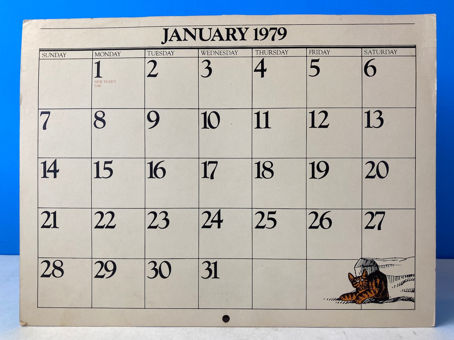 1979 Kliban Cat Calendar Page Etsy