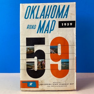 Oklahoma Straßenkarte 1959