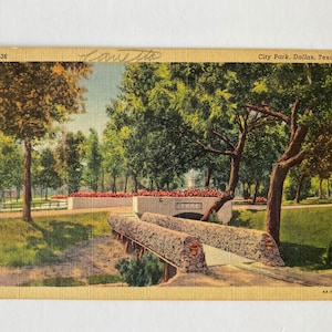 Cartão Postal Dallas City Park Linen