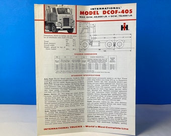 International Model DCOF-405 Sales Spec Sheet