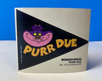 Wonder Bread / Disney Pennant Sticker #17 Purr Due