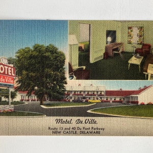 Motel De Ville New Castle Business Card