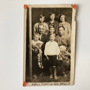 Kelso Family Portrait RPPC Carte postale
