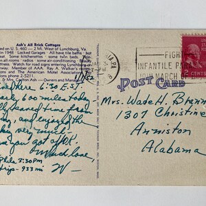 Carte postale en linge ash’s Brick Cottages image 2