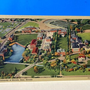 Carte postale en lin Reno University of Nevada