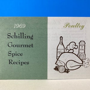 1969 Schilling Gourmet Spice Recipes Card Pollame
