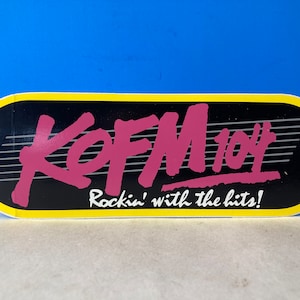 Vintage Bumper Sticker KOFM 104 Radio Station Oklahoma