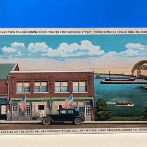 Lake View Tea And Dining Room Duluth Postcard