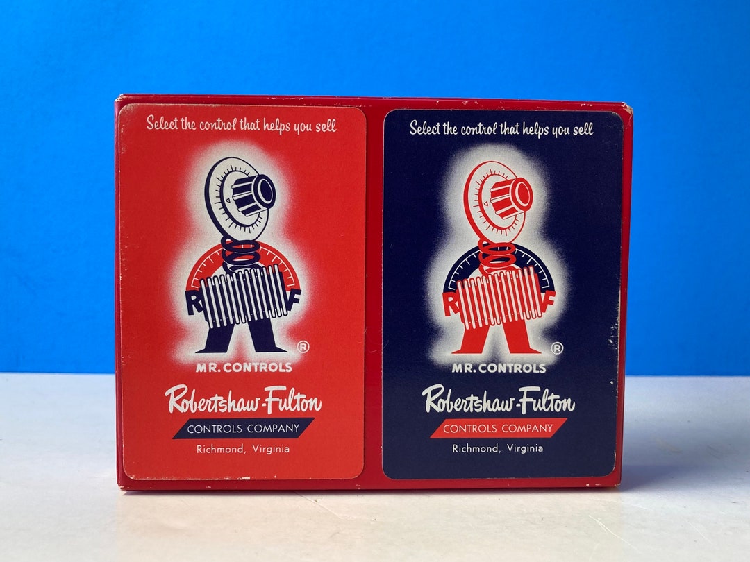 Mr Control Robertshaw-fulton Mr. Controls Playing Cards Double Deck - Etsy
