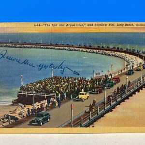 Spit and Argue Club Rainbow Pier Carte postale de Long Beach