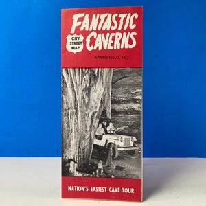 Fantastische Caverns-Broschüre, Springfield Stadtplan
