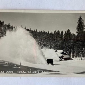 Badger Pass Parc national de Yosemite RPPC Carte postale