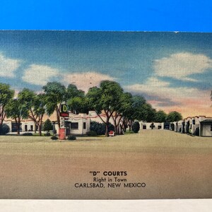 D Courts Carlsbad New Mexico Leinen Postkarte
